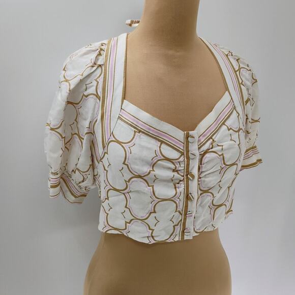 Suncoo Paris White Cropped blouse new with tags lutece blouse - Picture 4 of 15